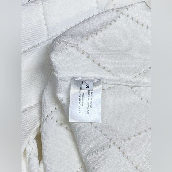 Proenza Schouler White Label Pointelle Diamonds Turtleneck Top size S - Picture 13 of 13